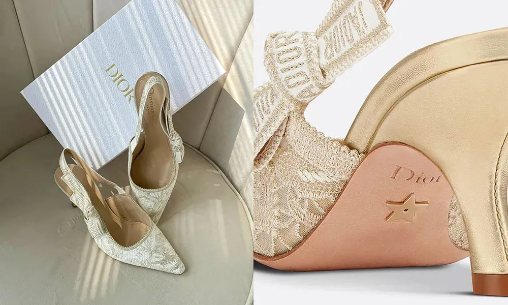 Giày cao gót nữ Dior J’adior Slingback họa tiết