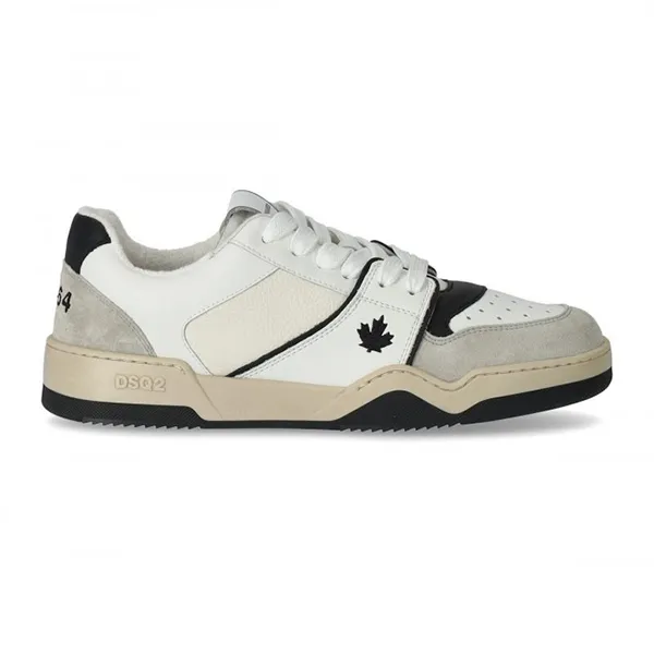 Giày Sneaker Nam DSquared2 Spiker Lace-Up Low Top SNM0315 Màu Trắng Đen Size 42 - Giày - Vua Hàng Hiệu