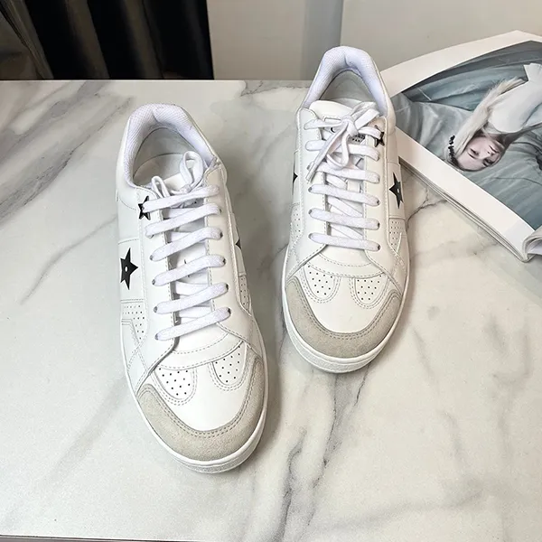 Giày Sneaker Nữ Dior Star White Calfskin And Suede KCK361CLD_S19W Màu Trắng Size 34.5 - Giày - Vua Hàng Hiệu