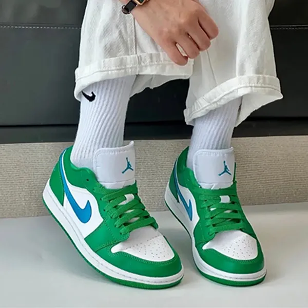 Giày Thể Thao Nike Jordan 1 Low Lucky Green DC0774-304 Màu Xanh Trắng Size 35.5 - Giày - Vua Hàng Hiệu