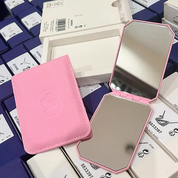 Gương Trang Điểm Nữ Swarovski Pink Mirror Màu Hồng