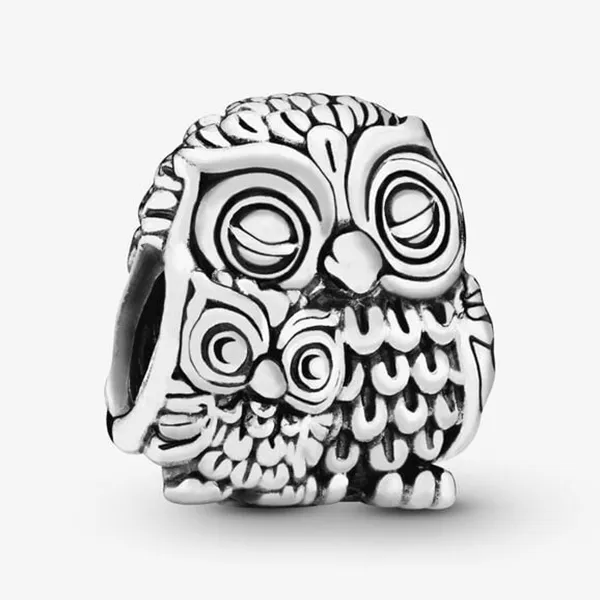 Hạt Vòng Charm Pandora Animals Pets Charms Charming Owls 791966 Màu Bạc - Trang sức - Vua Hàng Hiệu