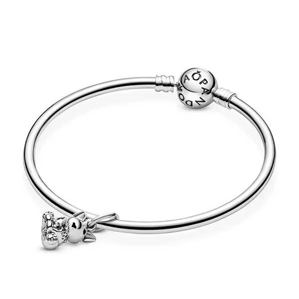 Hạt Vòng Charm Pandora Bull Terrier Puppy Dog Dangle 798010EN16 Màu Bạc