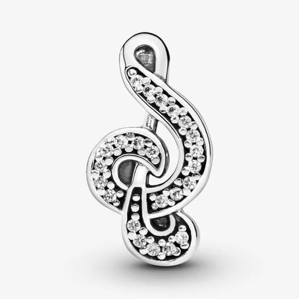 Hạt Vòng Charm Pandora Clef Silver Charm 791381CZ Màu Bạc