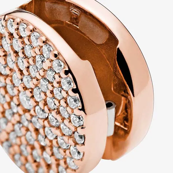 Hạt Vòng Charm Pandora Clip Charm In 14k Rose Gold-Plated 787583CZ Màu Vàng Hồng