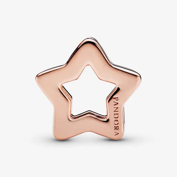 Hạt Vòng Charm Pandora Eflexions Star Clip Charm In Pandora Rose 787544 Màu Vàng Hồng