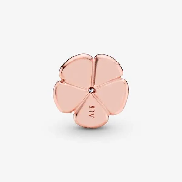 Hạt Vòng Charm Pandora Flower Pandora Petite Element With Clear Cubic Zirconia 787898CZ Màu Vàng Hồng - Trang sức - Vua Hàng Hiệu