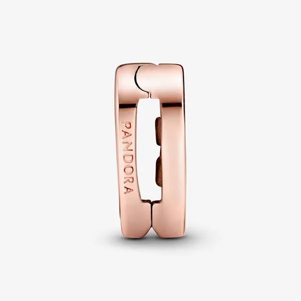Hạt Vòng Charm Pandora Pavé Heart Clip Charm 788684C01 Màu Vàng Hồng - Trang sức - Vua Hàng Hiệu