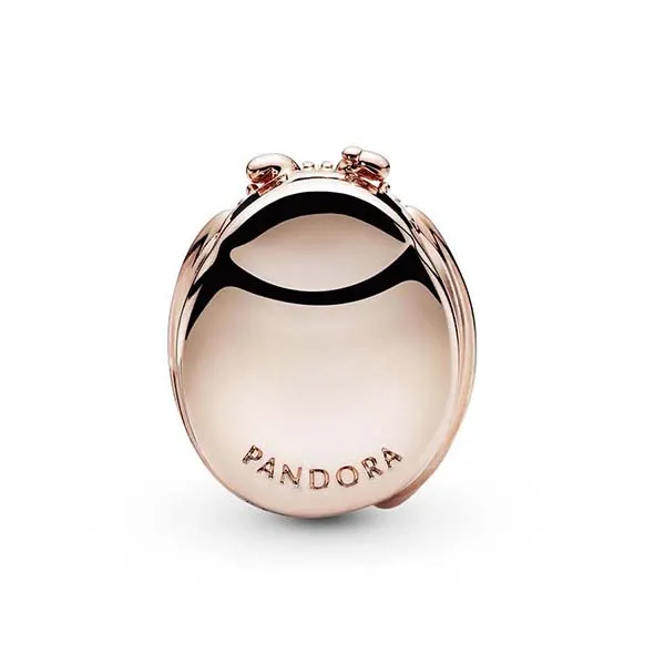 Hạt Vòng Charm Pandora Pink Ladybird Clip Rose Charm 787970EN160 Màu Vàng Hồng