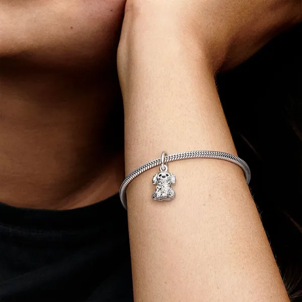 Hạt Vòng Charm Pandora Poodle Puppy Dog 798871C01 Màu Bạc