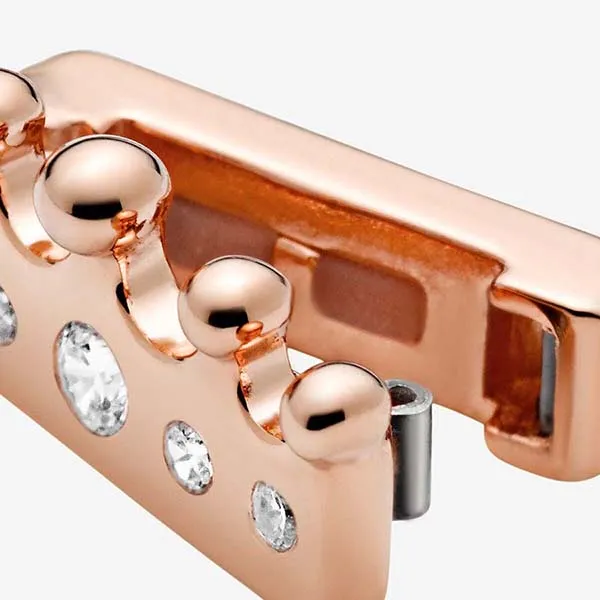 Hạt Vòng Charm Pandora Reflexions Crown Clip Charm In Pandora Rose 787599CZ Màu Vàng Hồng - Trang sức - Vua Hàng Hiệu