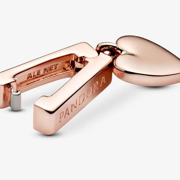 Hạt Vòng Charm Pandora Reflexions Dangling Heart Clip Charm In 14k Rose Gold-Plated 787643 Màu Vàng Hồng - Trang sức - Vua Hàng Hiệu
