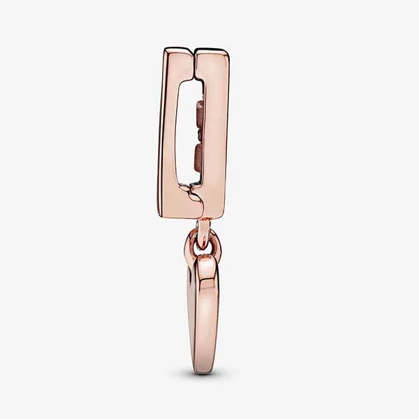 Hạt Vòng Charm Pandora Reflexions Dangling Heart Clip Charm In 14k Rose Gold-Plated 787643 Màu Vàng Hồng - Trang sức - Vua Hàng Hiệu