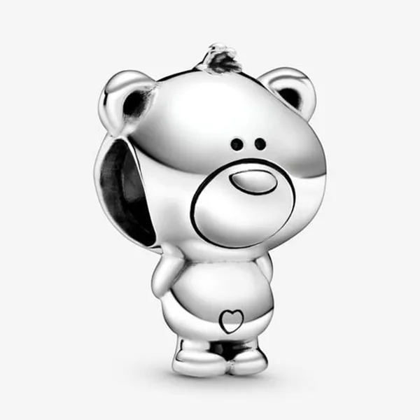 Hạt Vòng Charm Pandora Theo Bear Charm 798695C00 Màu Bạc