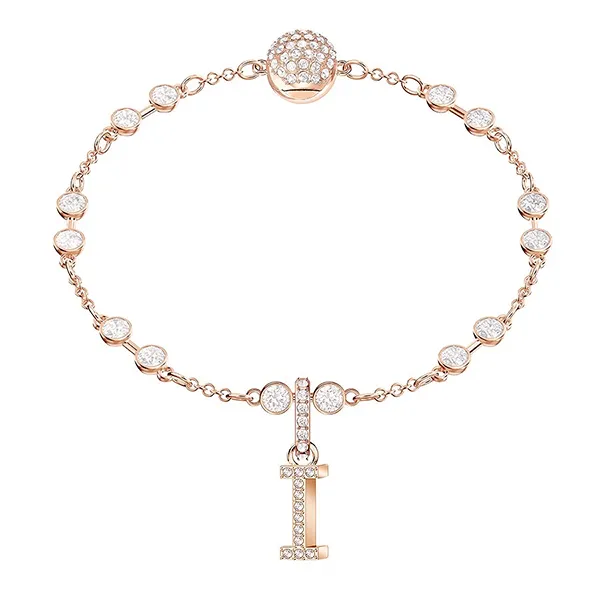 Hạt Vòng Charm Swarovski Remix Chữ I 5437611 Màu Vàng Hồng - Trang sức - Vua Hàng Hiệu