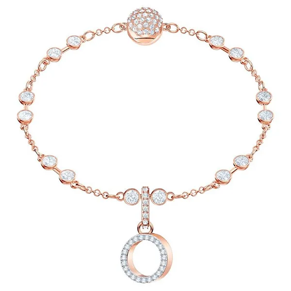 Hạt Vòng Charm Swarovski Remix Chữ O 5437607 Màu Vàng Hồng - Trang sức - Vua Hàng Hiệu