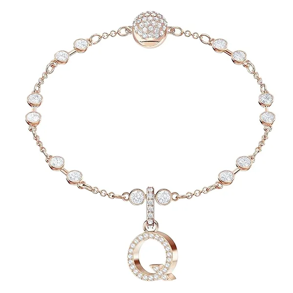 Hạt Vòng Charm Swarovski Remix Chữ Q 5437628 Màu Vàng Hồng - Trang sức - Vua Hàng Hiệu
