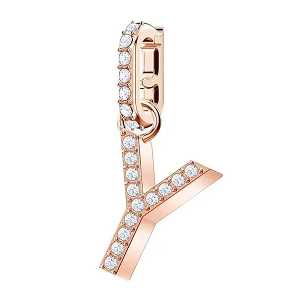 Hạt Vòng Charm Swarovski Remix Initial Chữ Y 5437612 Màu Vàng Hồng - Trang sức - Vua Hàng Hiệu
