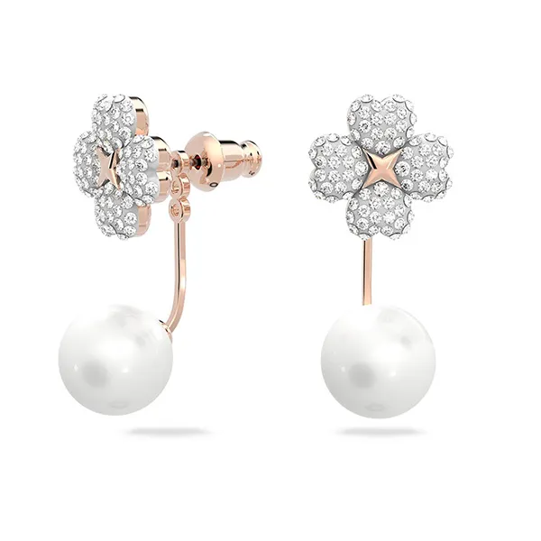 Khuyên Tai Nữ Swarovski Latisha Earring Jackets Flower, White, Rose Gold-Tone Plated 5636487 Màu Trắng - Trang sức - Vua Hàng Hiệu