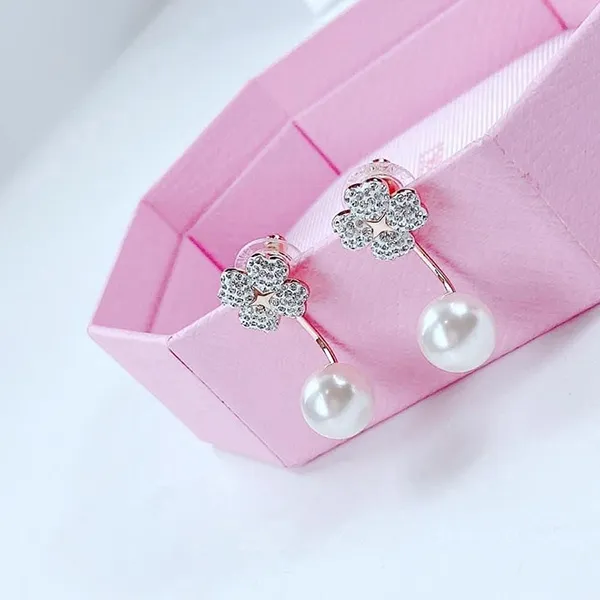 Khuyên Tai Nữ Swarovski Latisha Earring Jackets Flower, White, Rose Gold-Tone Plated 5636487 Màu Trắng - Trang sức - Vua Hàng Hiệu