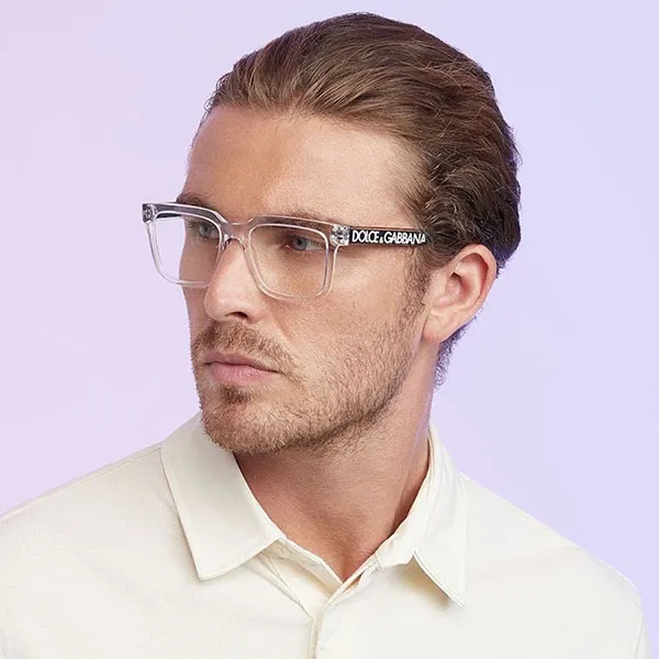 Kính Mắt Cận Dolce & Gabbana D&G Eyeglasses DG5101 3133 50 Màu Trắng Trong/Đen - Kính mắt - Vua Hàng Hiệu