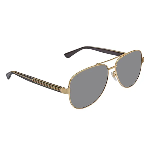 Kính Mát Gucci Grey Aviator Gold Black Sunglasses GG0528S 006 63 Màu Xám - Kính mắt - Vua Hàng Hiệu