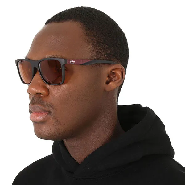 Kính Mát Nam Lacoste Black Frame Brown Lenses 57mm Sunglasses L900S 002 56 Màu Nâu Đen - Kính mắt - Vua Hàng Hiệu