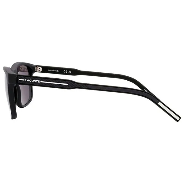 Kính Mát Nam Lacoste Dark Grey Square Men Sunglasses L931S 001 56 Màu Đen