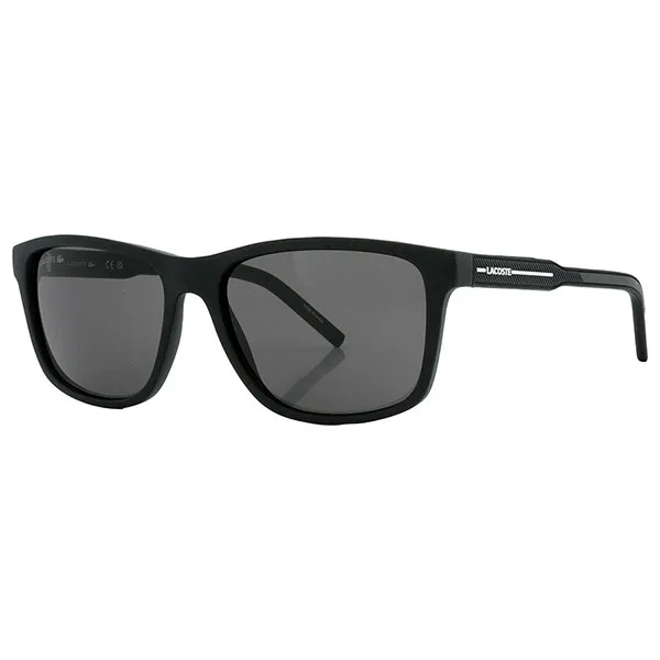 Kính Mát Nam Lacoste Dark Grey Square Men Sunglasses L931S 001 56 Màu Đen