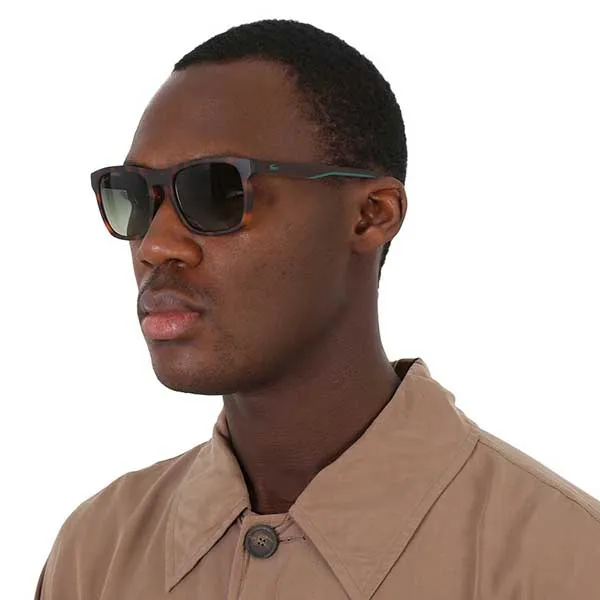 Kính Mát Nam Lacoste Green Gradient Rectangular Men Sunglasses L956S 230 55 Màu Nâu Xanh
