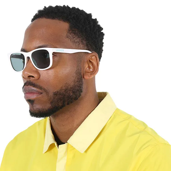 Kính Mát Nam Lacoste Green Square Men's Sunglasses L929SE 101 53 Màu Xanh Phối Trắng