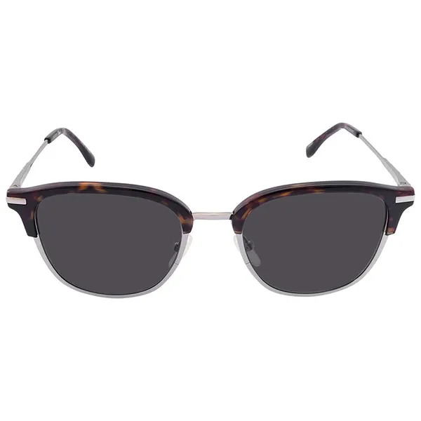 Kính Mát Nam Lacoste Grey Oval Men Sunglasses L106SND 045 52 Màu Xám Bạc
