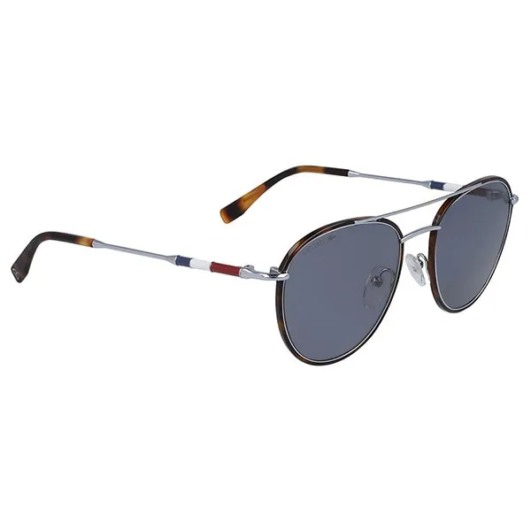 Kính Mát Nam Lacoste Grey Pilot Men Sunglasses L102SND 045 53 Màu Xám Bạc