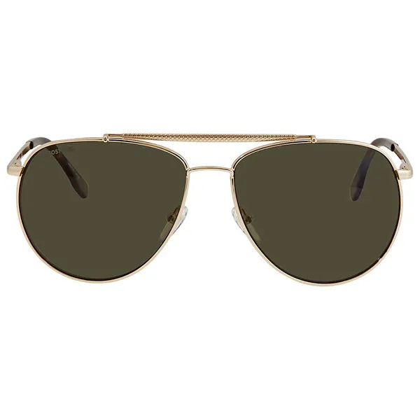 Kính Mát Nam Lacoste Men's Gold Tone Aviator Pilot Sunglasses L177SP 714 59 Màu Xám Vàng
