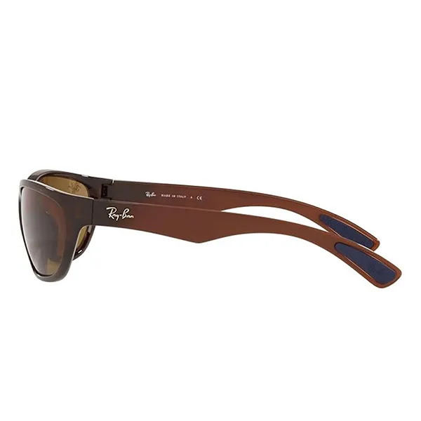 Kính Mát Nam Rayban Wrap Sunglasses RB4188 600/773 63 Màu Nâu/Xanh