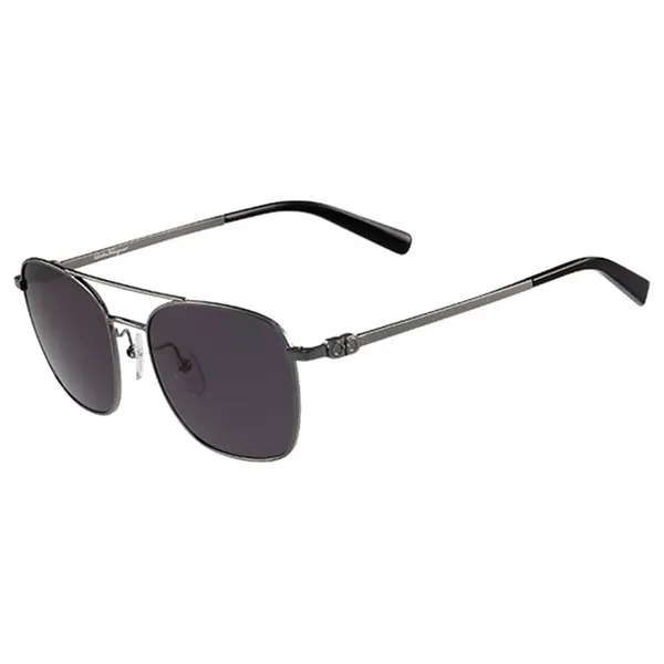 Kính Mát Nam Salvatore Ferragamo Men Fashion 53mm Dark Gunmetal Sunglasses SF158S-015 Màu Xám