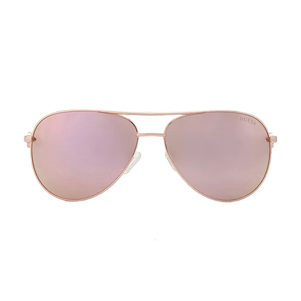 Kính Mát Nữ Guess Brown Pink Mirror Pilot Ladies Sunglasses GU7295-28G-60 Màu Hồng Nâu