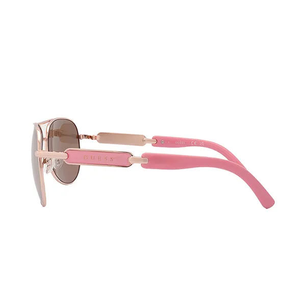 Kính Mát Nữ Guess Brown Pink Mirror Pilot Ladies Sunglasses GU7295-28G-60 Màu Hồng Nâu
