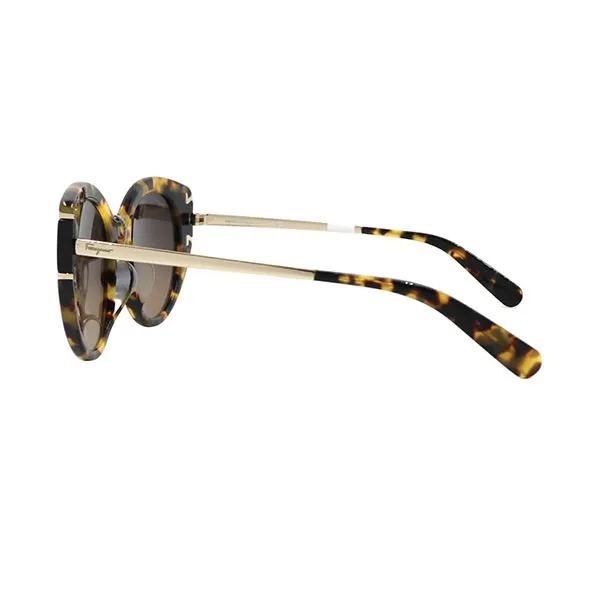 Kính Mát Nữ Salvatore Ferragamo Brown Gradient Cat Eye Ladies Sunglasses SF840SA 215 54 Màu Vàng Đen - Kính mắt - Vua Hàng Hiệu