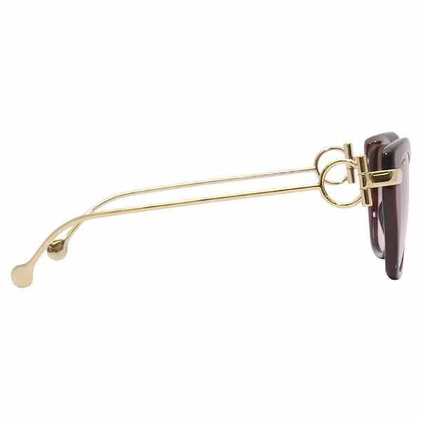 Kính Mát Nữ Salvatore Ferragamo Brown Gradient Cat Eye Sunglasses SF928S 606 55 Màu Đỏ Vàng - Kính mắt - Vua Hàng Hiệu