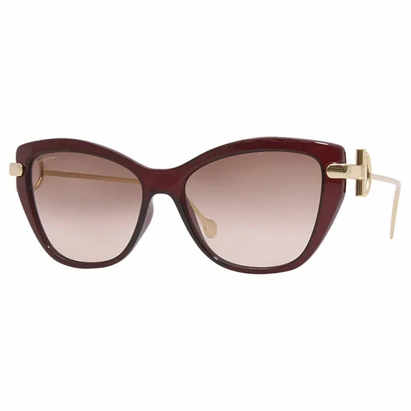 Kính Mát Nữ Salvatore Ferragamo Brown Gradient Cat Eye Sunglasses SF928S 606 55 Màu Đỏ Vàng - Kính mắt - Vua Hàng Hiệu