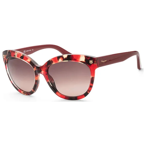 Kính Mát Nữ Salvatore Ferragamo Fashion 55mm Red Tortoise Sunglasses SF675S-609 Màu Đỏ - Kính mắt - Vua Hàng Hiệu