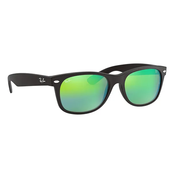 Kính Mát Rayban New Wayfarer Flash Sunglasses RB2132 622/19 55-18 Màu Xanh Lá - Kính mắt - Vua Hàng Hiệu