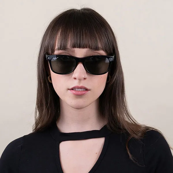 Kính Mát Rayban New Wayfarer Polarized RB2132 901/58 55-18 Màu Xanh Green - Kính mắt - Vua Hàng Hiệu