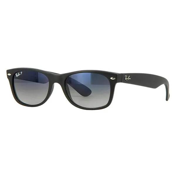 Kính Mát Rayban New Wayfarer Polarized Sunglasses RB2132 601S78 55 Màu Xanh/Đen