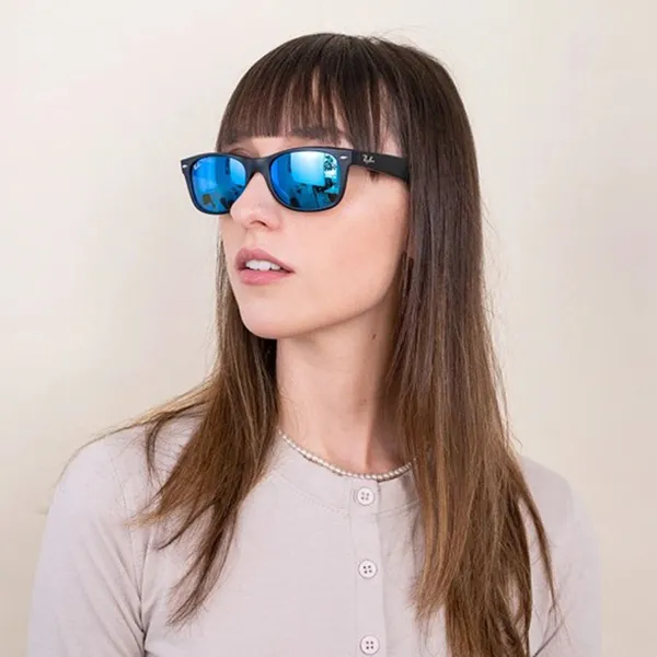 Kính Mát Rayban New Wayfarer Sunglasses RB2132 622/17 55-18 Màu Xanh Blue