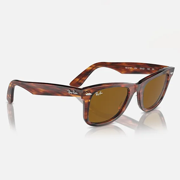 Kính Mát Rayban Original Wayfarer Sunglasses RB2140 954 50-22 Màu Nâu - Kính mắt - Vua Hàng Hiệu