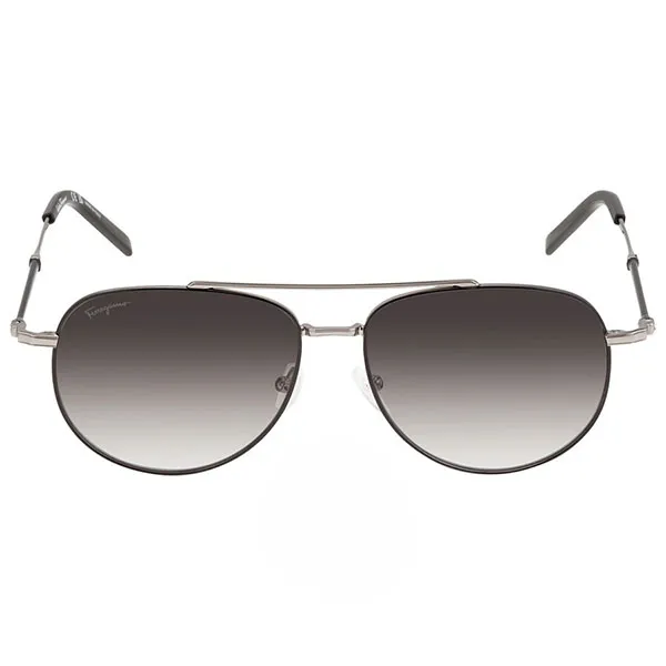 Kính Mát Salvatore Ferragamo Grey Aviator Sunglasses SF226S 086 58 Màu Xám - Kính mắt - Vua Hàng Hiệu
