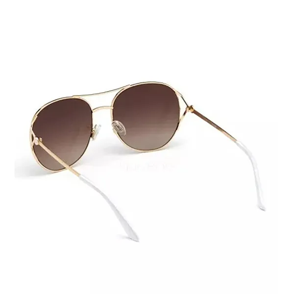 Kính Mát Unisex Guess Brown Metal Round Aviator Sunglasses Frame GU7686-32F-59 Màu Nâu Vàng