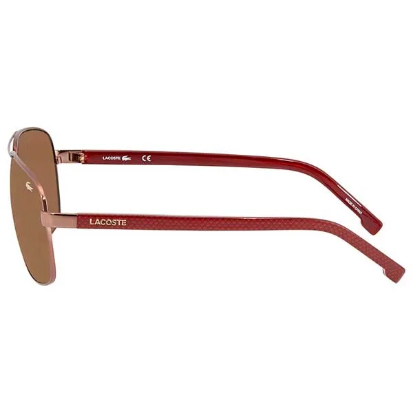 Kính Mát Unisex Lacoste Brown Shaded Rectangular Sunglasses L162S 210 61 Màu Nâu